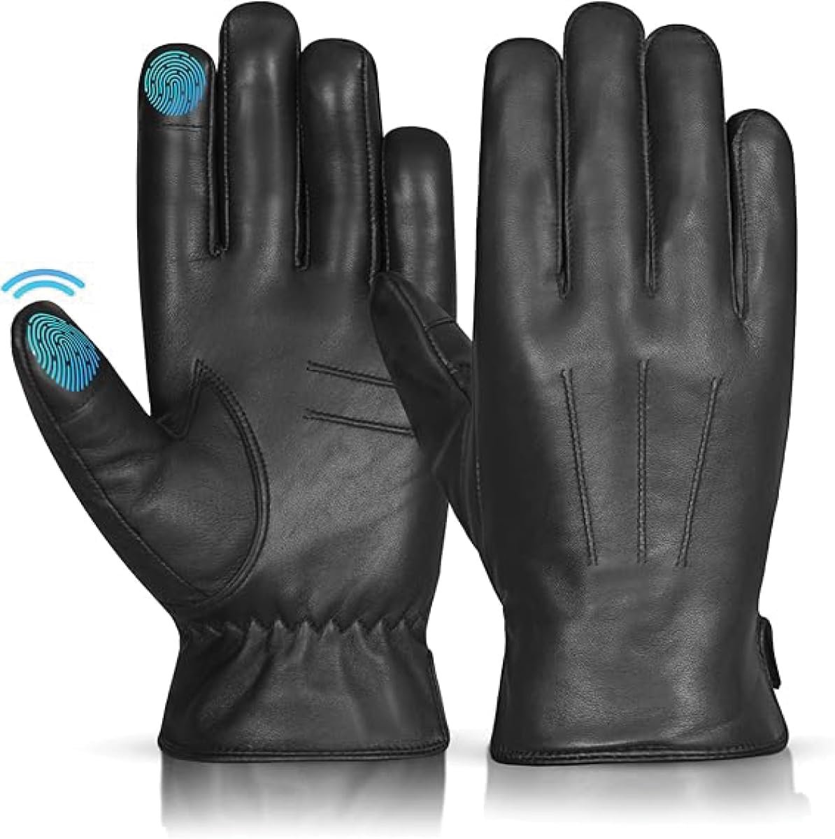 Zachte Nappa schapenvacht warme winter lederen handschoenen fleece voering Thinsulate handschoenen