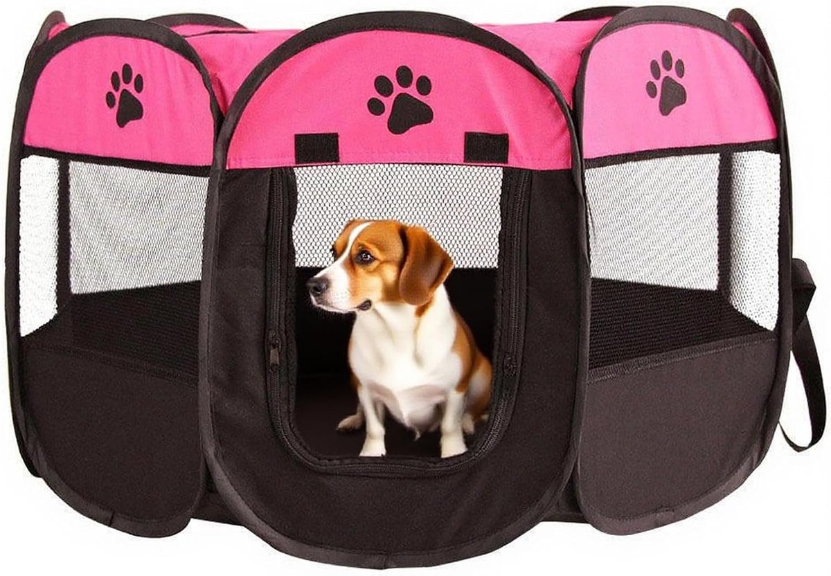 Speelren 74 x 74 x 43 cm - opvouwbare speelren voor honden en katten - konijnenren en konijnenhok - veilige kleine dieren speelren voor thuis en buiten