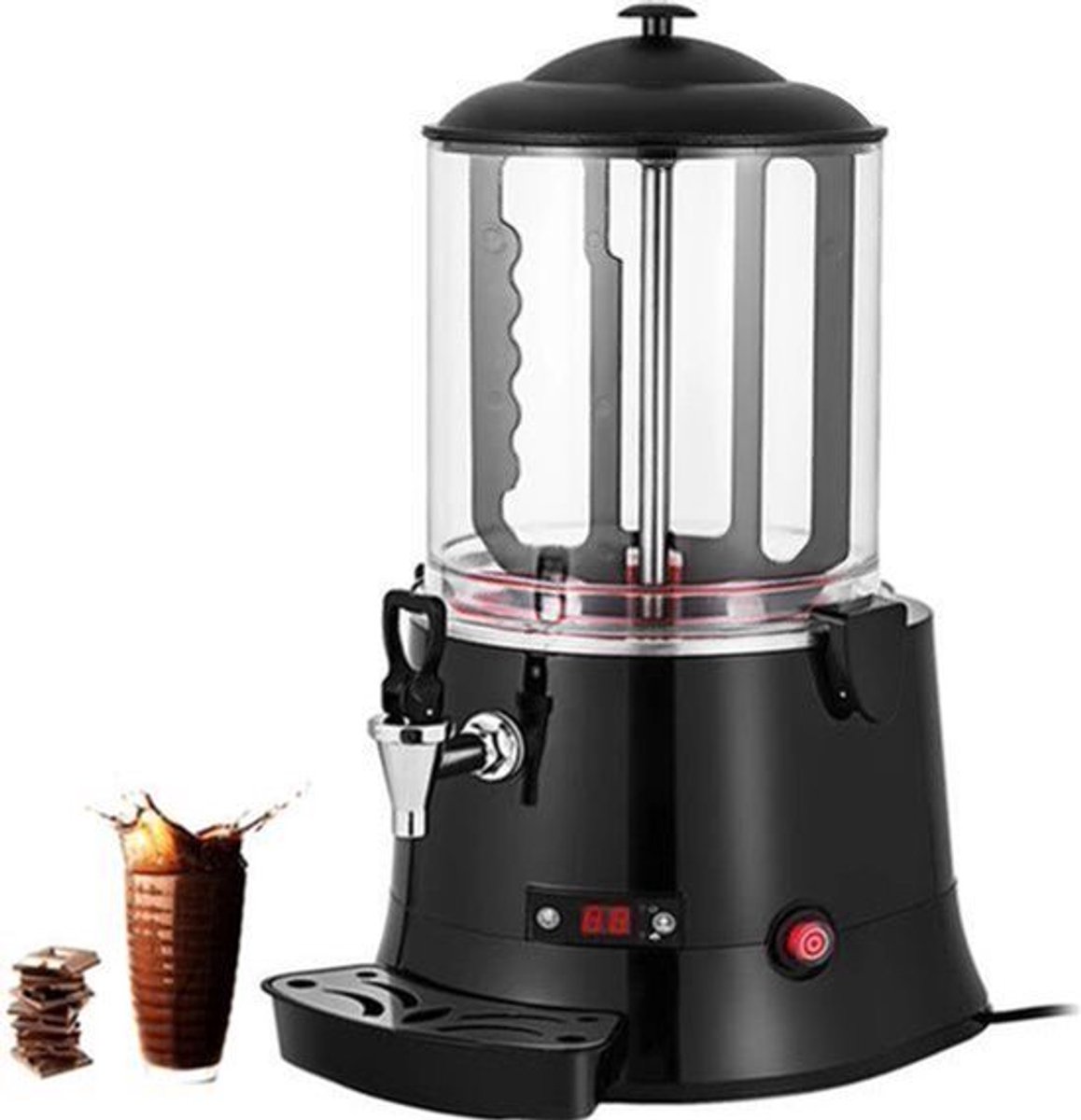 Elektrische Warme Chocolademelk Maker – Warme Drankmachine – Melkverwarmer – Automatische Roerder – 10L Capaciteit – 400W Vermogen