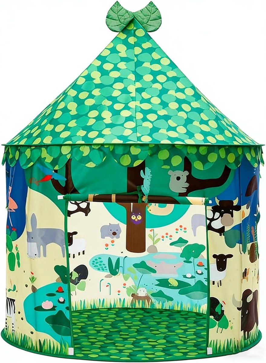 Speeltent, pop-up kindertent voor binnen en buiten, speelhuis, uniek yurt ontwerp, geschikt voor binnen en buiten entertainment