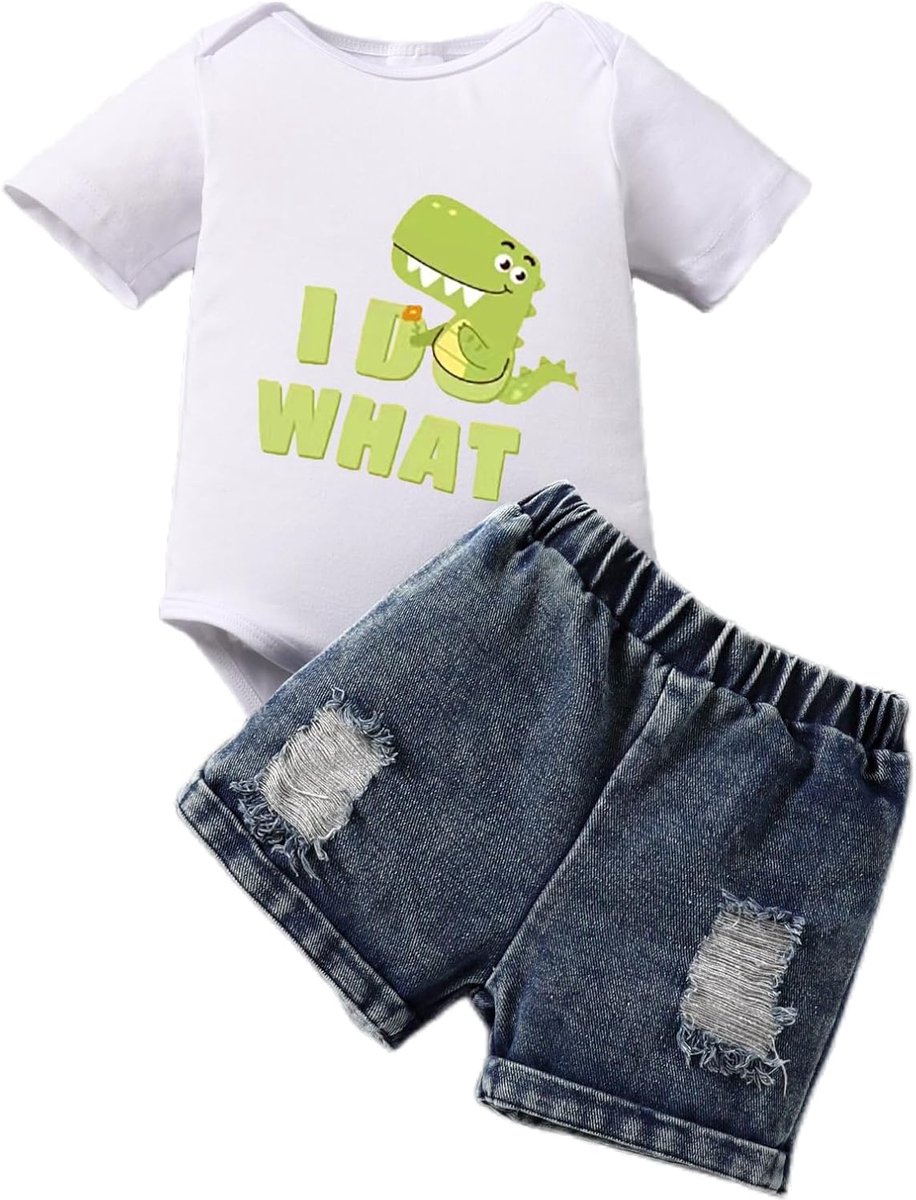 Babykleding voor jongens t-shirt+ spijkerbroek 2-delig