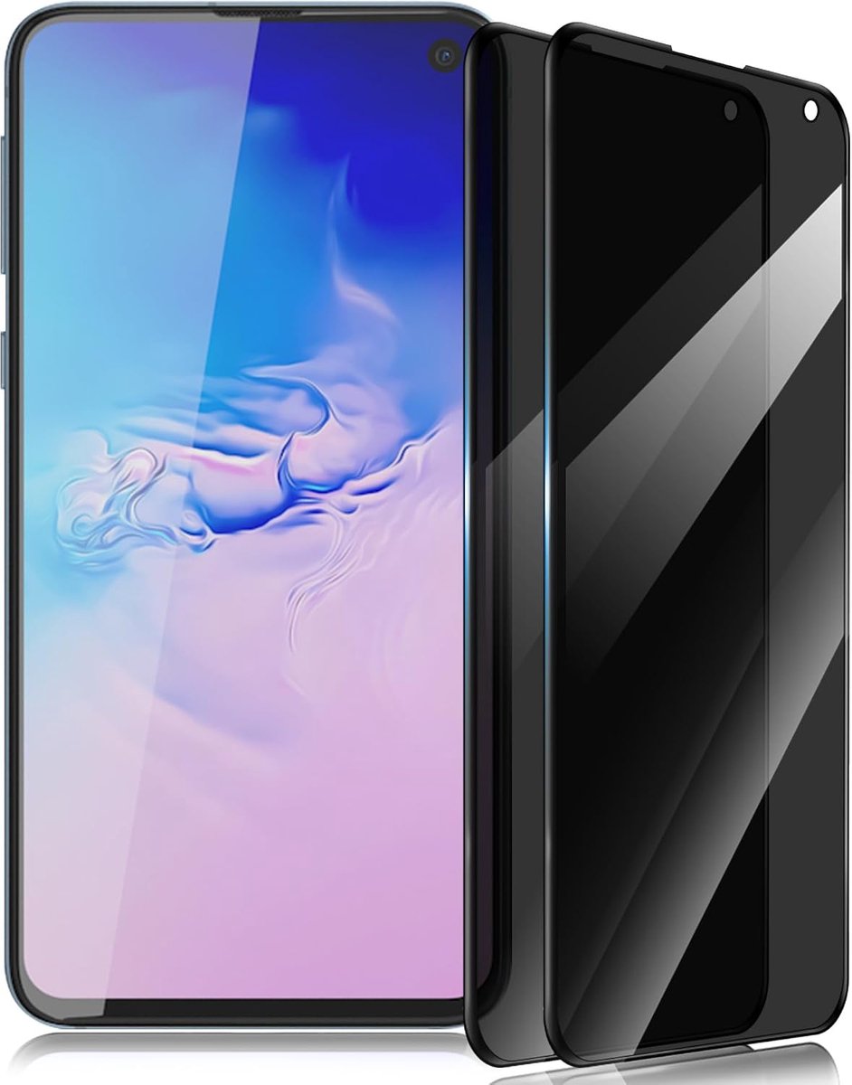 2 stuks pantserglas beschermfolie voor Samsung Galaxy S10e – 9H hardheid, privacy anti-spy displaybescherming, krasbestendig, zonder luchtbellen en eenvoudig aan te brengen, compatibel met