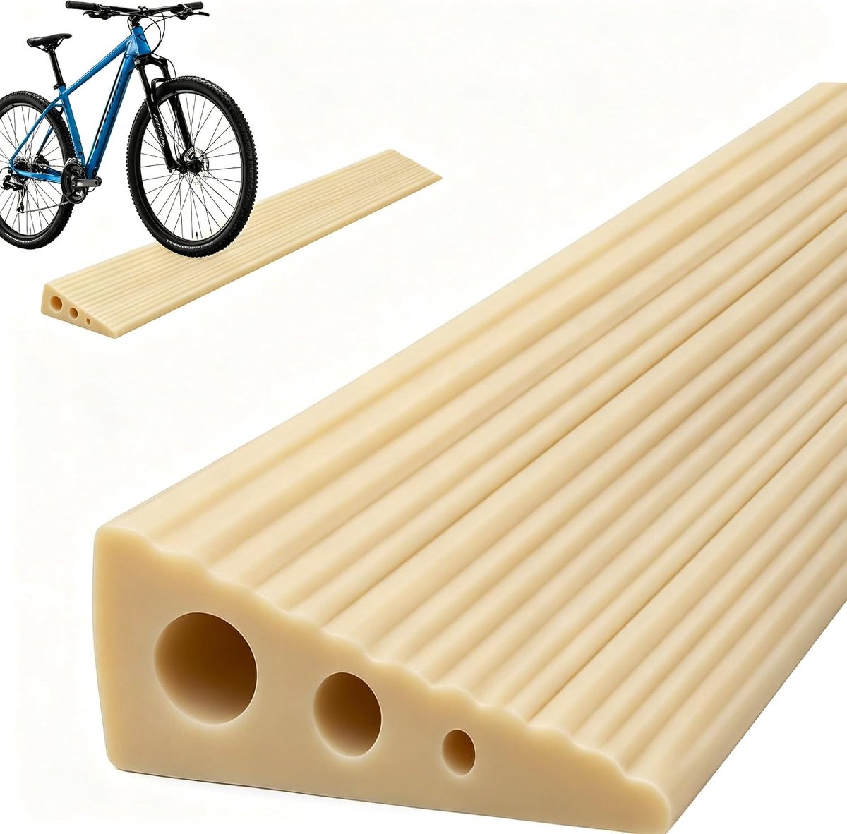 100x6,5x2,5 cm - Drempelopvang voor stofzuigerrobot uit PVC, rolstoelhelling met antislipoppervlak, universele oprijhelling voor rolstoel, kinderwagen, rollator en elektrische scooter