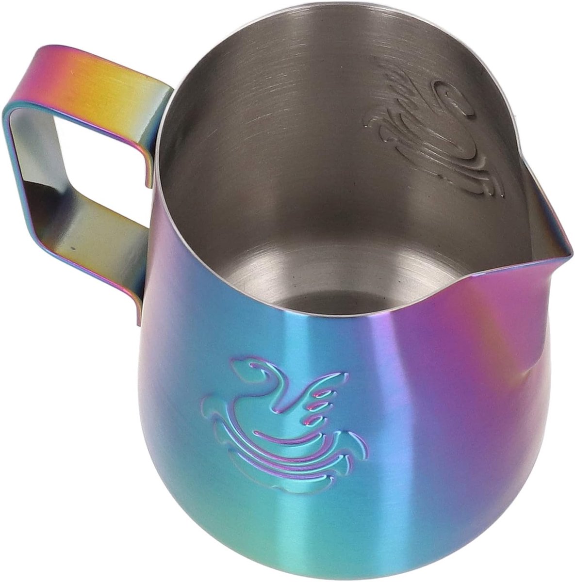 Art Pitcher,Koffiepot Koffiekopje K Frother Pitcher 380Ml Food Grade Stainl Steel Eagle Uitloop Multifunctionele K Frother Cup Voor K Cream Latte Dazzling (COLORFUL)