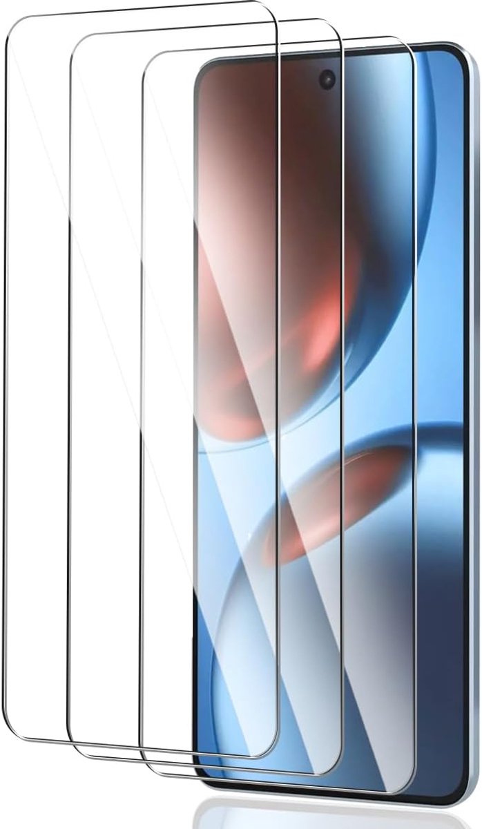 Beschermfolie voor Realme GT 7/GT 7T 5G pantserglas, 3 stuks 9H hardheid pantserfolie, HD/krasbestendig/luchtbelvrije displayfolie, pantserbescherming glas displaybescherming