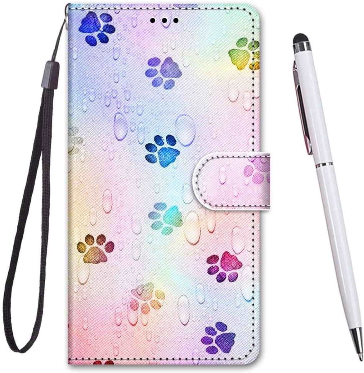 compatibel met de Google Pixel 7 5G, Google Pixel 7 5G lederen portemonnee-klaphoesje met magnetische foliosluiting, kickstand en kaartsleuven, foliobescherming voor Google