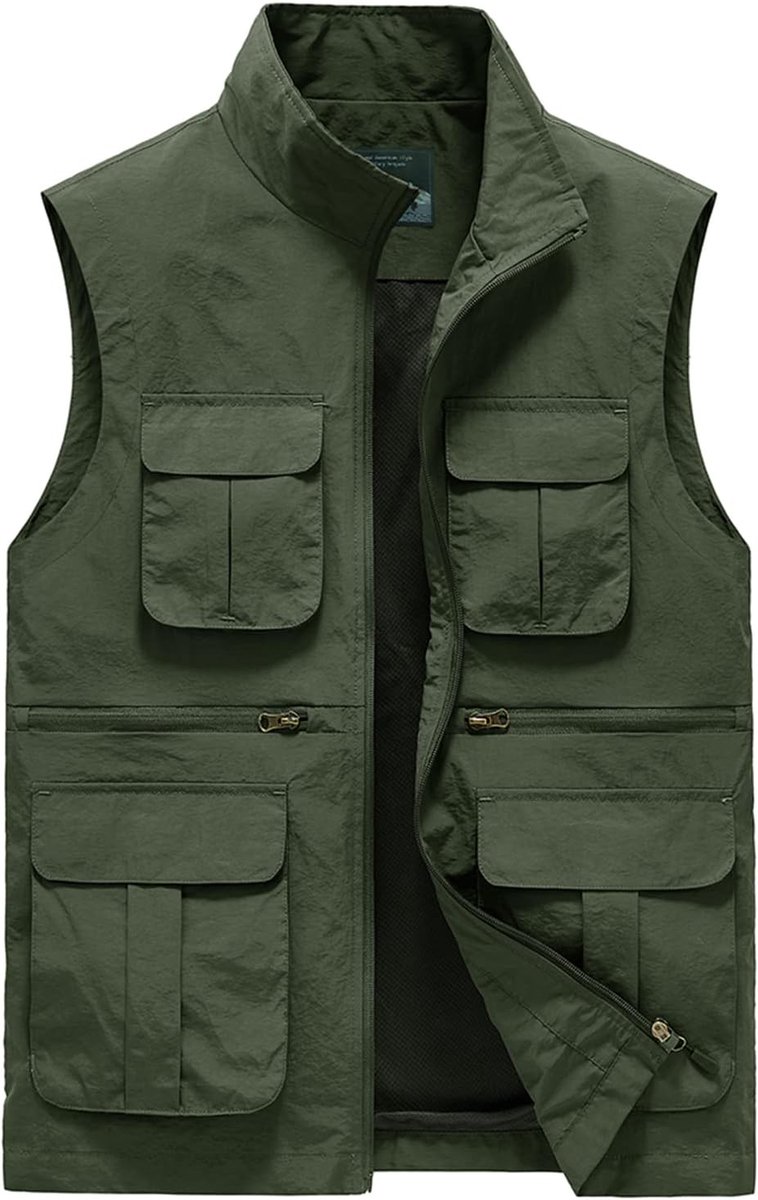 Outdoor Gilet Sneldrogend Vissersvest Multi Pocket Cargo Utility Safari Vest Jacht Wandelen Mouwloze Jas Ademend Fotografie Top