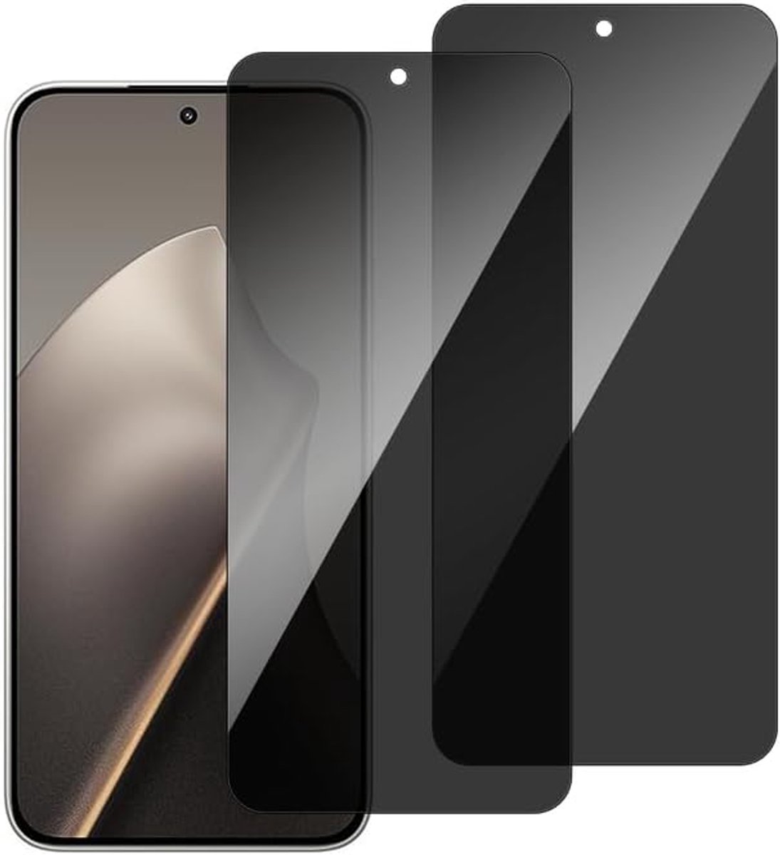chejuza Privacy Displaybeschermfolie voor Xiaomi 15T/15T Pro [2 stuks], hardheid 9H, volledige afdekking, anti-spy van gehard glas, HD-displaybescherming