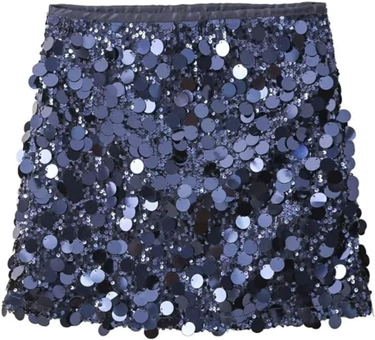 Rok dames glitter mini rok korte paillettenrok kokerrok fonkelende glitterrok sexy pailletten rok glitterjurk voor verjaardag, dans, prinses, feest