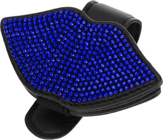 Zonneklep Zonnebrilhouder/Voorste Zonneklep Brilclip Moderne Magnetische Voor Auto SUV Truck/Duurzaam Zonneklep Paneel Organizer PU Leer / 1 St Blauw Imitatie Diamant