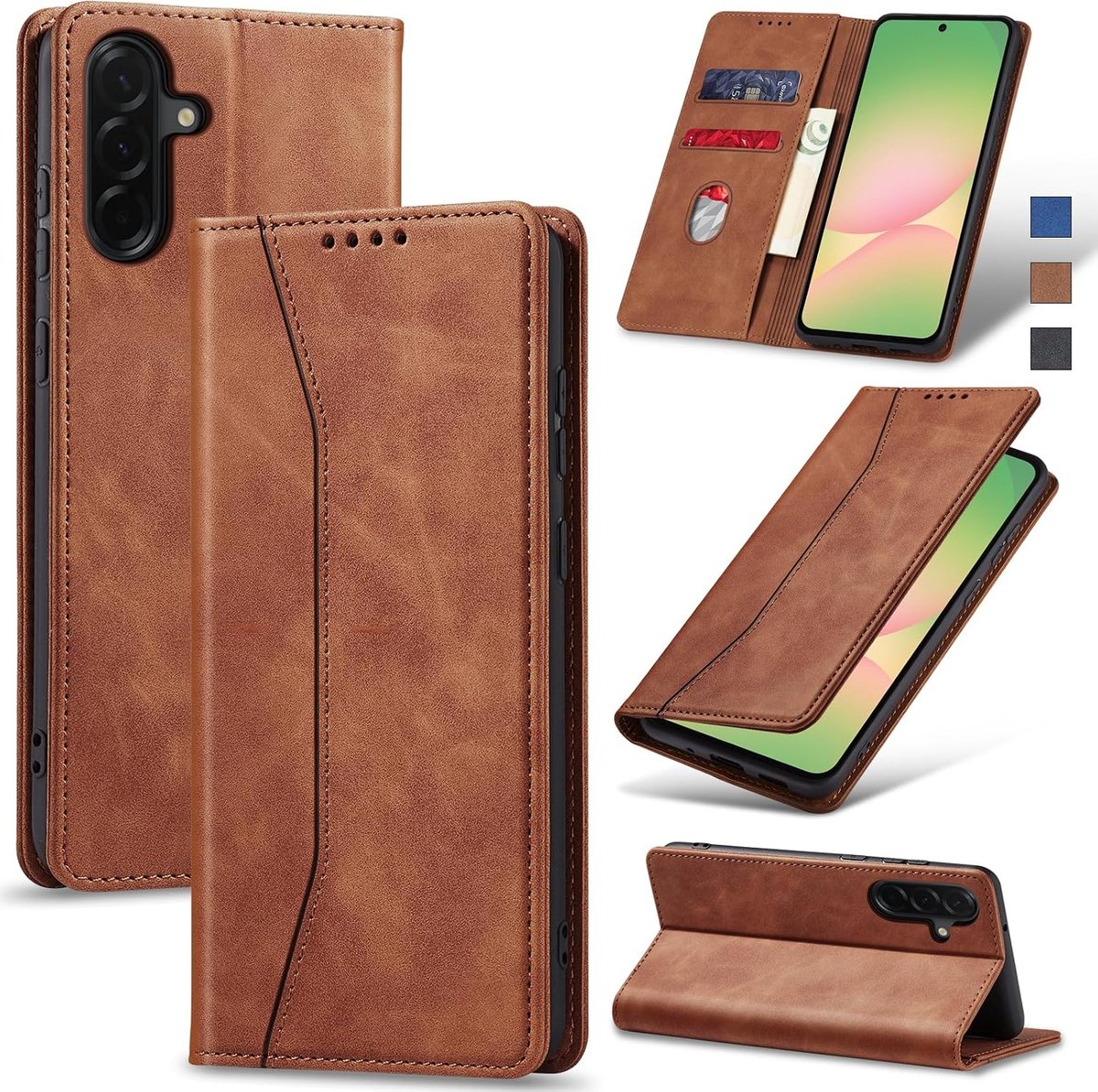 Hoesje voor Samsung Galaxy A56,Bruin