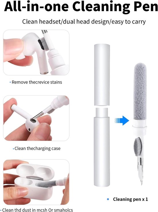 Hoes voor Huawei FreeClip 2 oordopjes, zachte TPU transparante cover, waterdicht, schokbestendig, krasbescherming, eenvoudig te dragen, met koord & sleutelhanger en reinigingsset (zwart) — afbeelding 3