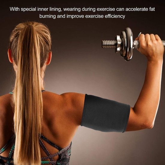 2 Stuks Compressie Mouwen voor Armen, Elastische Arm Sleeves voor Slanker Uiterlijk en Ondersteuning, Neopreen Arm Shaping Wraps voor Bovenarmen en Fitness — afbeelding 3