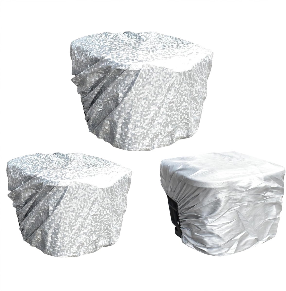 3 paar regenbescherming, fietsmand, waterdicht, aluminium, grijs, stuurmontage, 7 kg draagvermogen