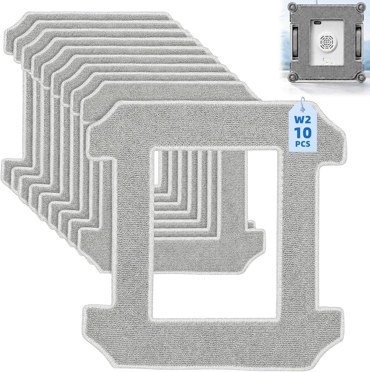 10 × reinigingsdoeken voor Ecovacs W1/W1S/W1 PRO/W2 PRO raamreinigingsrobot