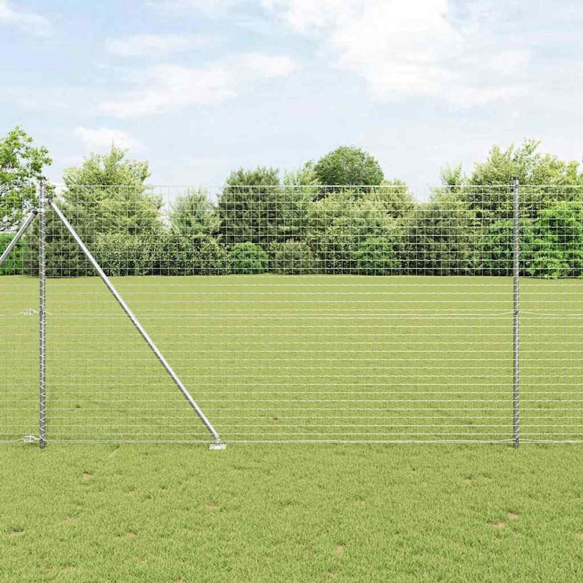 Palen met inslaghuls 13 stuks. Set 170 cm, stalen hekpaal voor tuin, zilver, weerbestendige hekbevestiging voor buiten