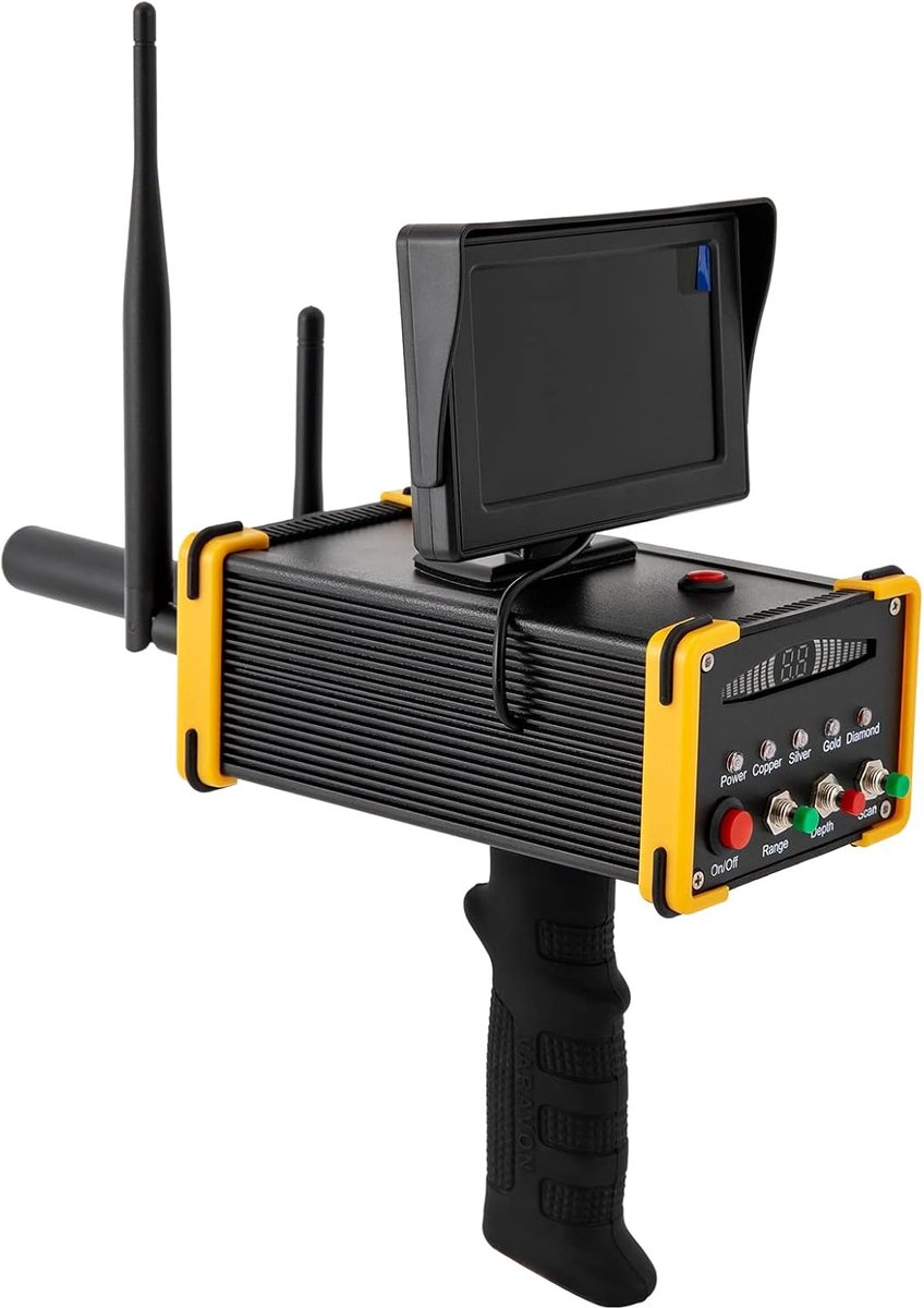 360° Metaaldetector Professioneel 990 m Zoekbereik Metaaldetector 16 m Detectiediepte Metalen sonde met LCD-scherm Metaaldetectoren Geschikt voor het detecteren van goud, zilver, koper en diamanten
