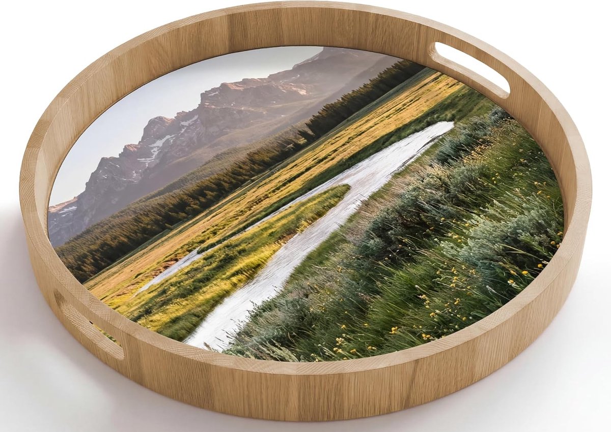 Houten Dienblad Met Handgrepen Eikenhout Krasbestendig