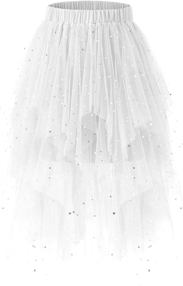 Rokken voor Vrouwen - Trendy Elastische Taille Asymmetrische Tutu Homecoming Halloween A-Lijn Rok