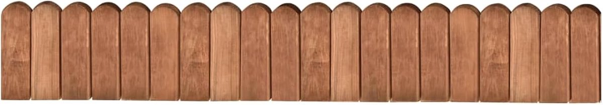 Gazonrand, bruin, 120 cm, gazonrand, geïmpregneerd grenenhout, voor bloembedden en tuin