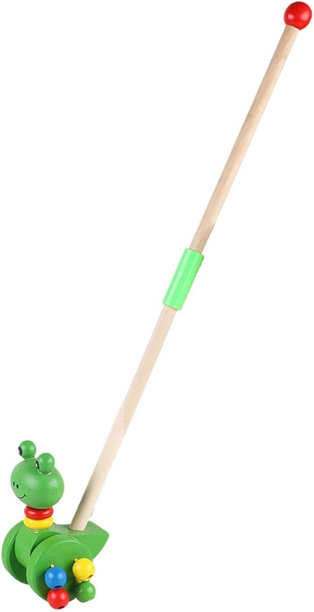 Loopwagen Duwen Houten Dieren Trekspeelgoed Cartoon Loopwagen