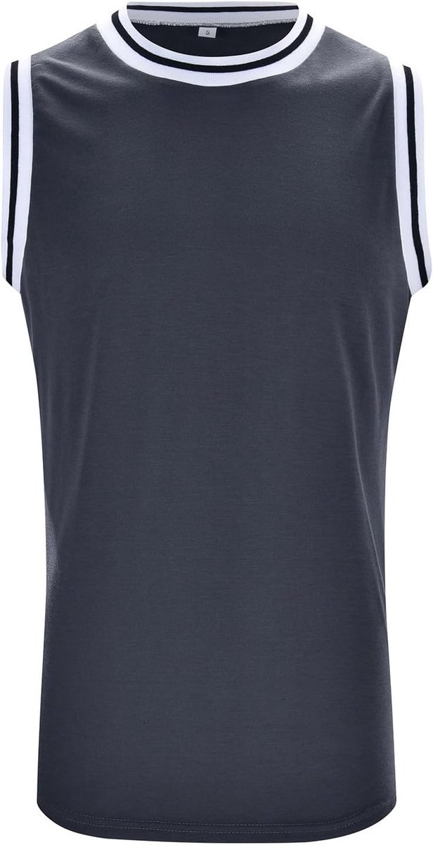 Mannelijke zomertanktops, I-vormig, mouwloos vest met ronde hals