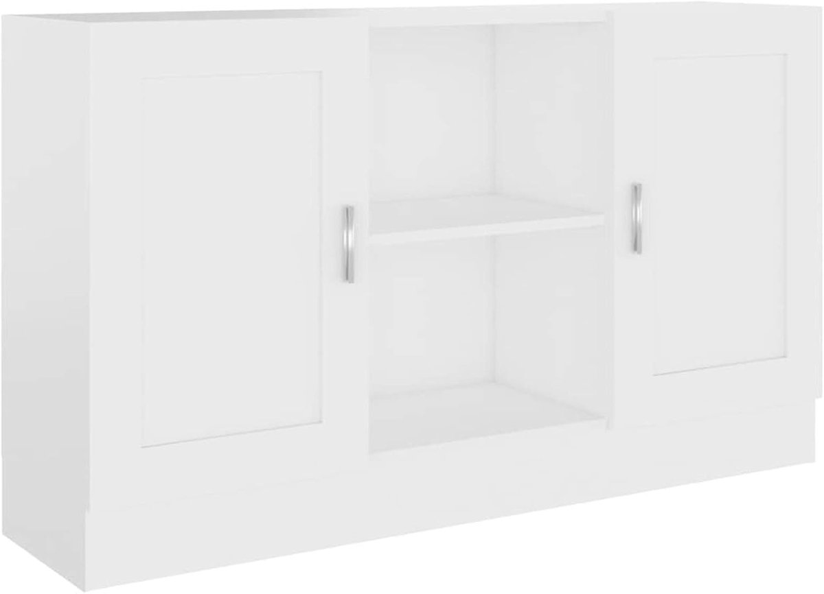 Dressoir, 120 x 30 x 70 cm, spaanplaat, opbergkast met 2 vakken en 2 deuren, commode, keukenkast voor woonkamer, slaapkamer, eetkamer