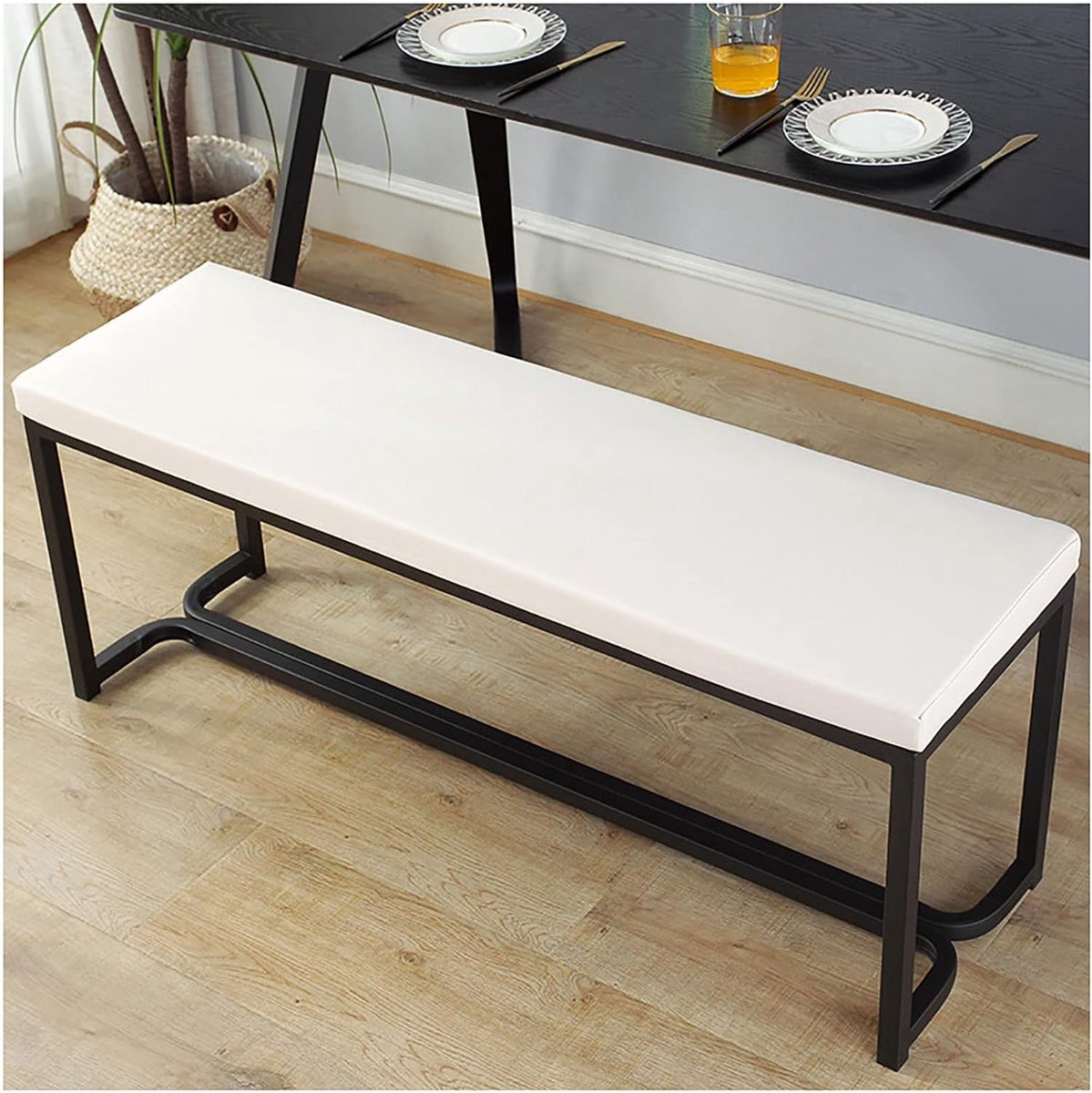 Tuinbank Patio Pad | Bank Meubels Outdoor 2 3 4-zits Kussen | Comfortabel Duurzaam en Lichtgewicht -Wit 90x30x5cm (35,4x11,8x2in)