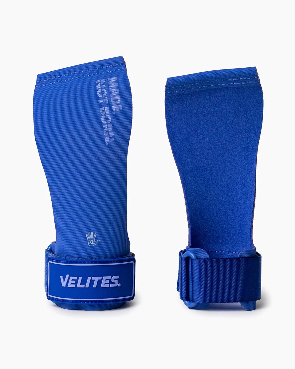 Velites All Terrain Hand Grips – CrossFit Handbeschermers – Met & Zonder Chalk – Blue Blue – L