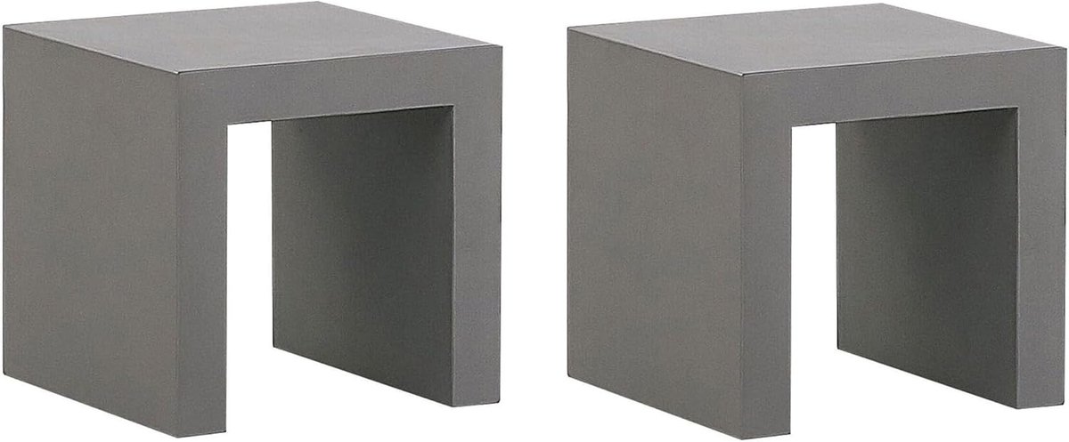 Set van 2 grijs robuust beton waterbestendig material moderne industriële stijl Taranto