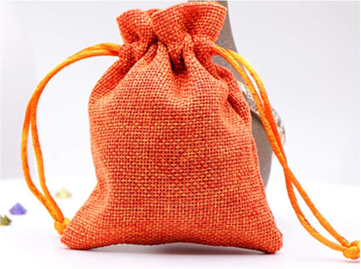 Jute cadeau gunst zakken, snoep zakjes, behandelen zakken met jute Drawstrings kleine hessian gift bags