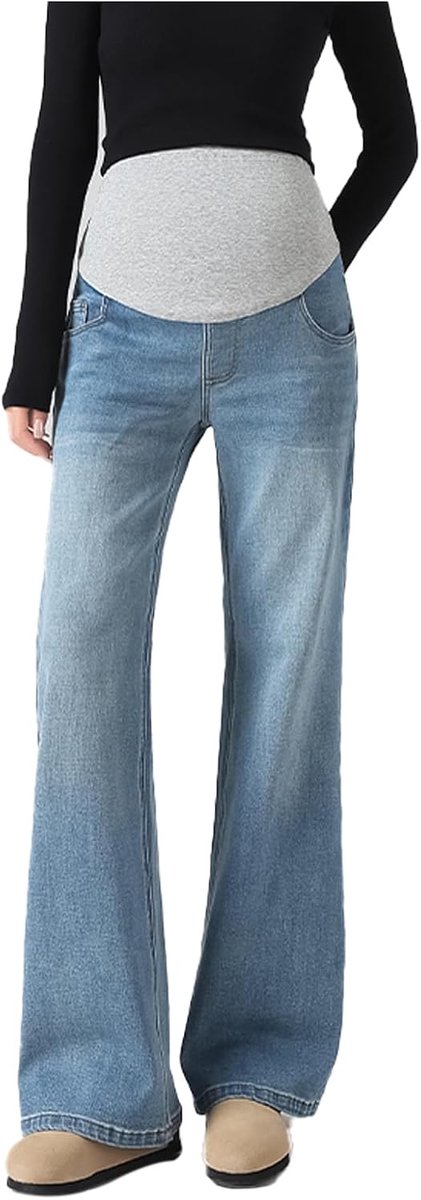 Jeans met verstelbare taille, grote maten voor vrouwen onder de 170 cm, utility-zakken