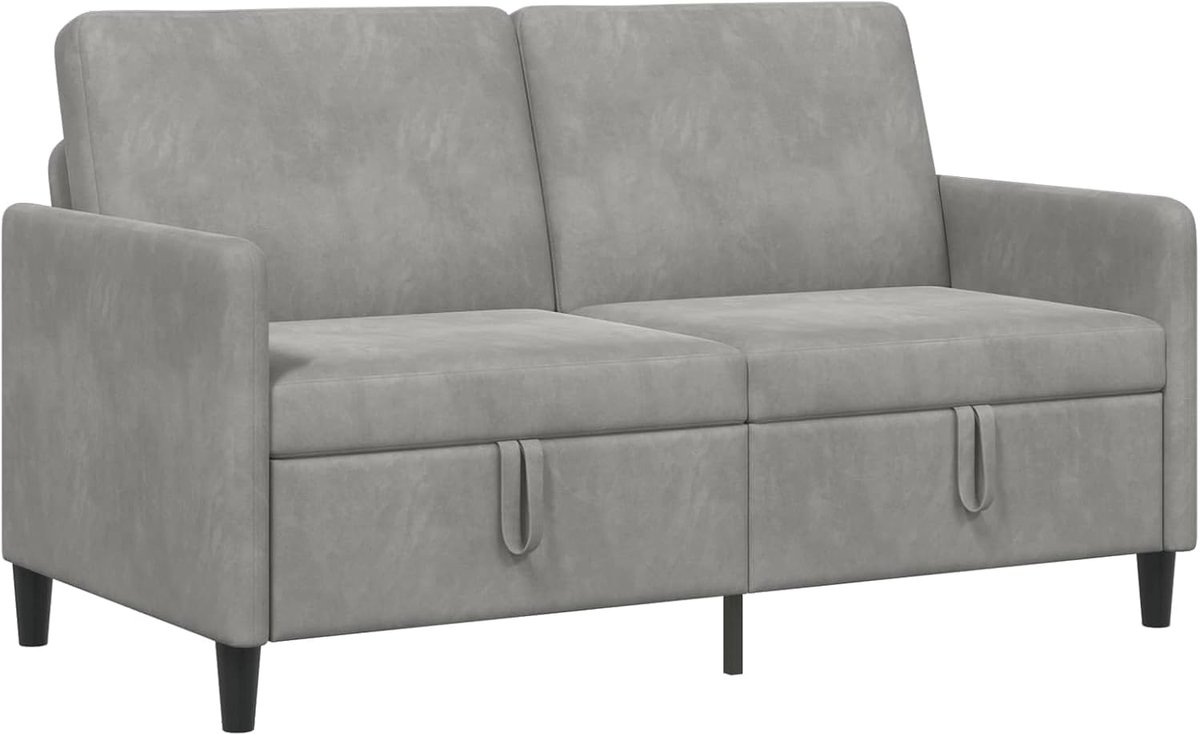 Sofa met opbergruimte, lichtgrijs, 152 x 78 x 87 cm, polyester