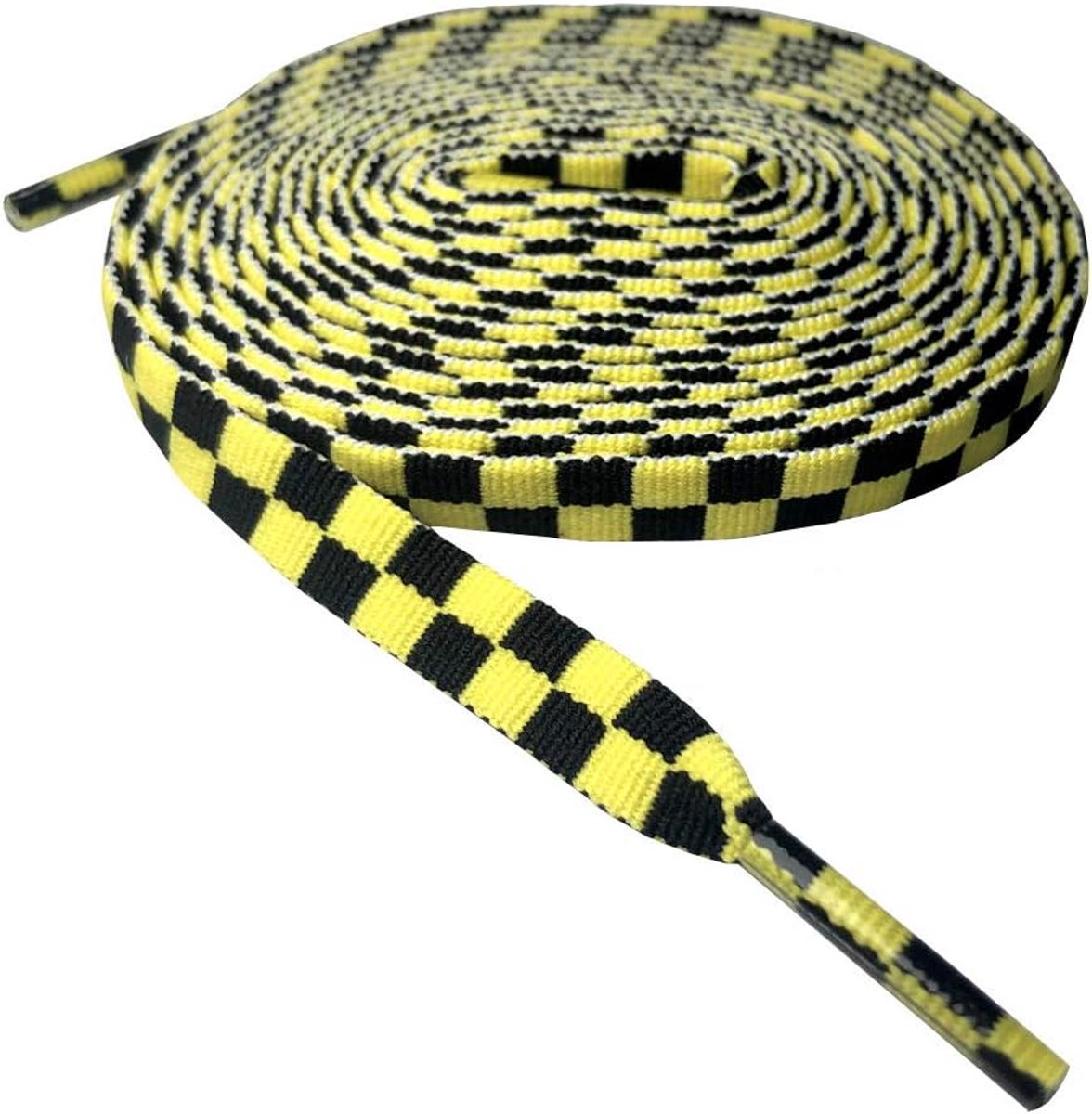 Schoenveters ruitpatroon veters van polyester tweekleurig plaid strepen, 120-140 CM