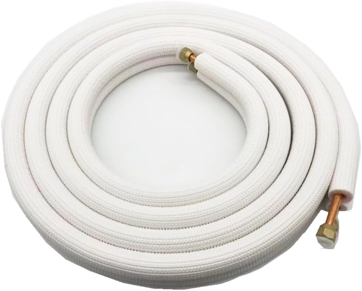 1/4'' 3/8'' Geïsoleerde buis Airconditioner Koelfitting Twin Pair Slang Split Buis Waterpijp 5 Meters