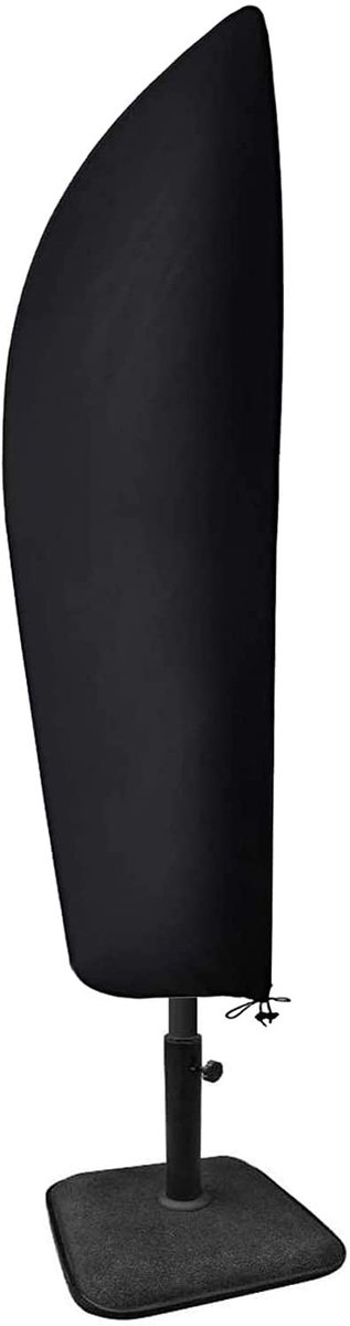 Famanu Parasolhoes, waterdicht, winddicht, anti-uv, robuust, scheurvast, 210D Oxford-stof, extra grote vrijdragende parapluhoes met ritssluiting (265 x 40/70/50 cm) wit