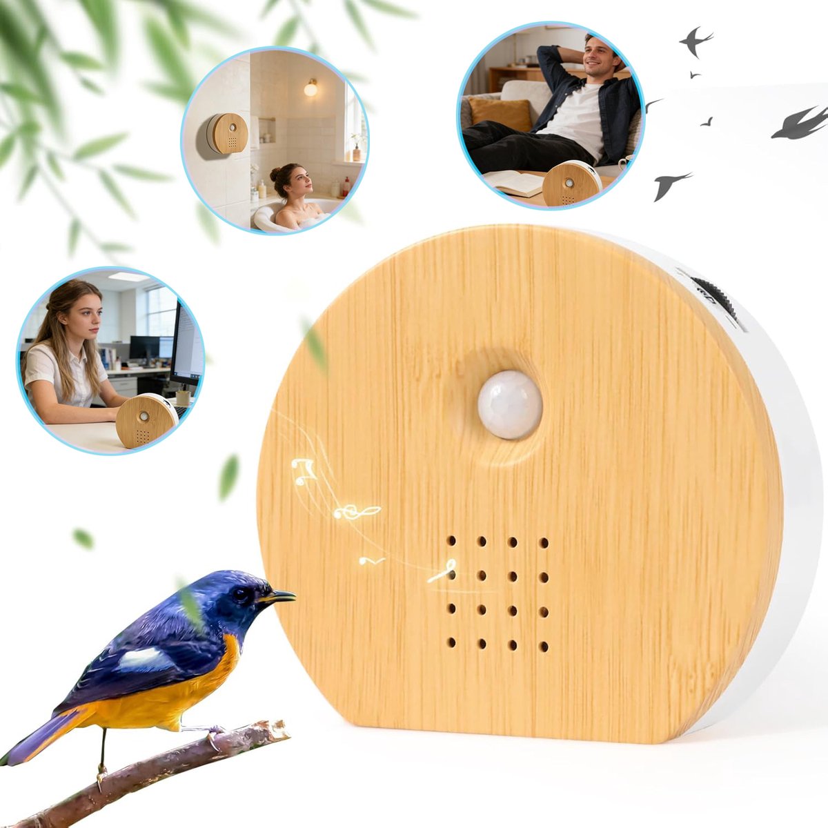 Vogelgeluidendoos - Vogelzanger - Decoratieve Vogelgeluiddoos - Zingende Vogeldoos - Met Bewegingssensor