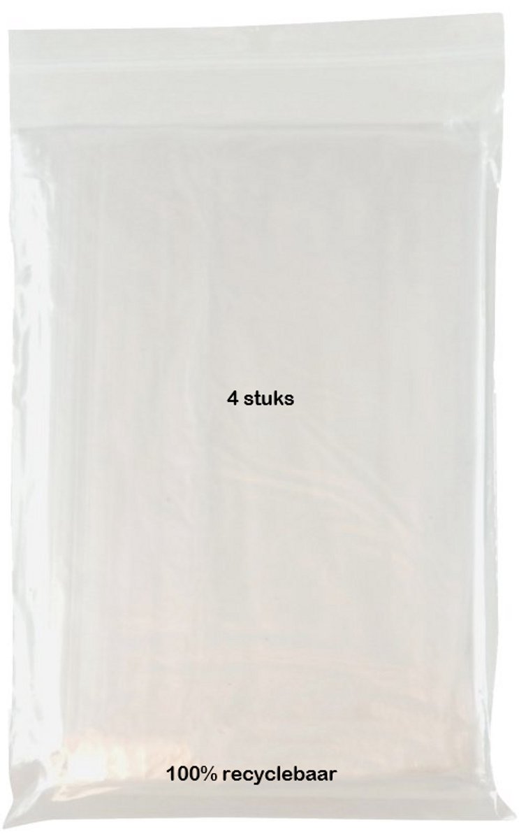 Eizook ponchos 4 stuks lichttransparant wit - eenmalig gebruik - per stuk in zakje 100% recyclebaar