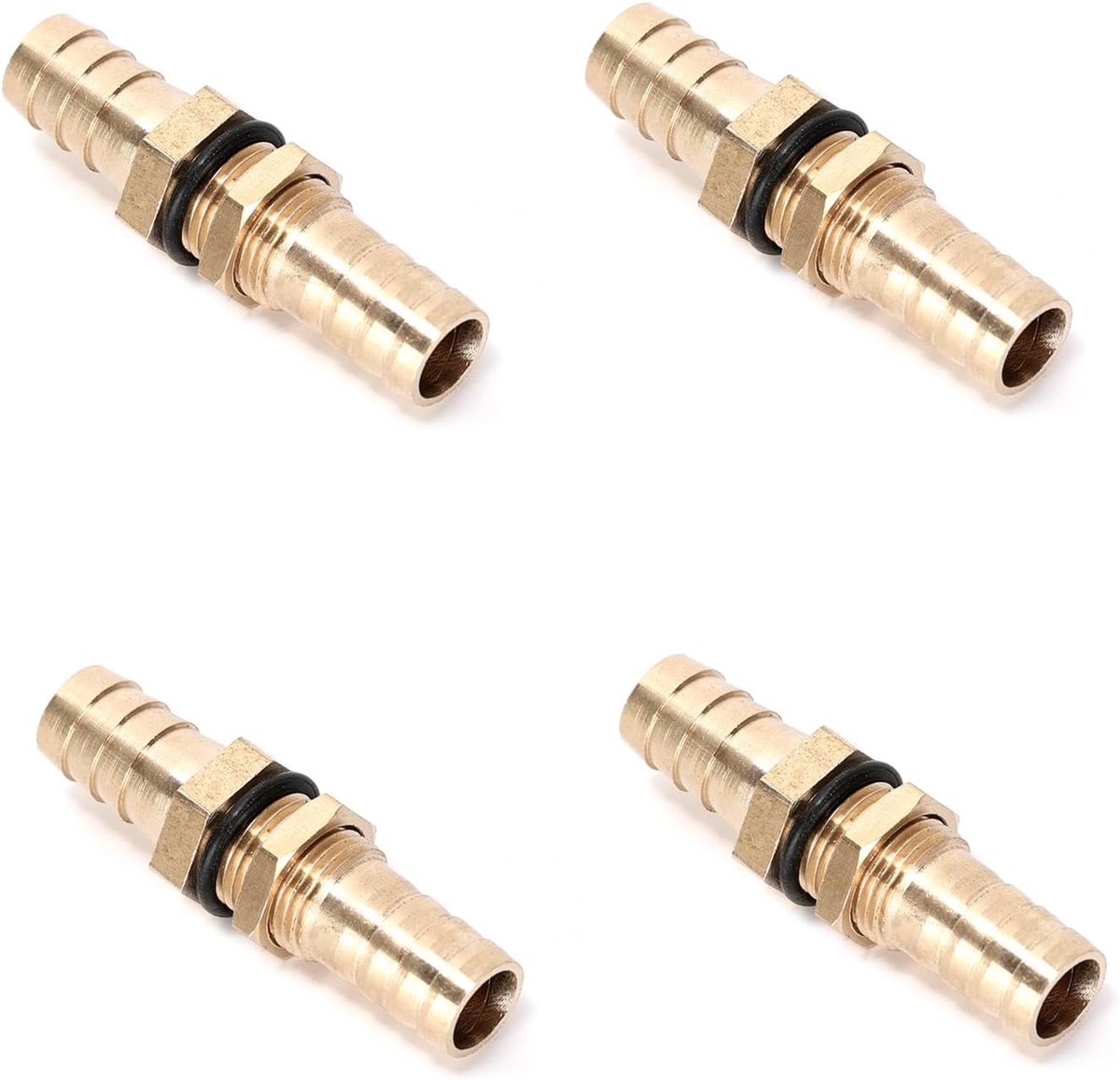 4stuks 10 mm motorsport bulkhead fitting bronsstekel met siliconenwisselaar