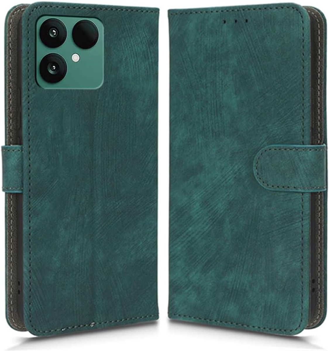Compatibel met Fairphone 6, RFID Block Magnetische Flip Lederen Schokbestendige Beschermhoes met Kaartsleuven, Kickstand