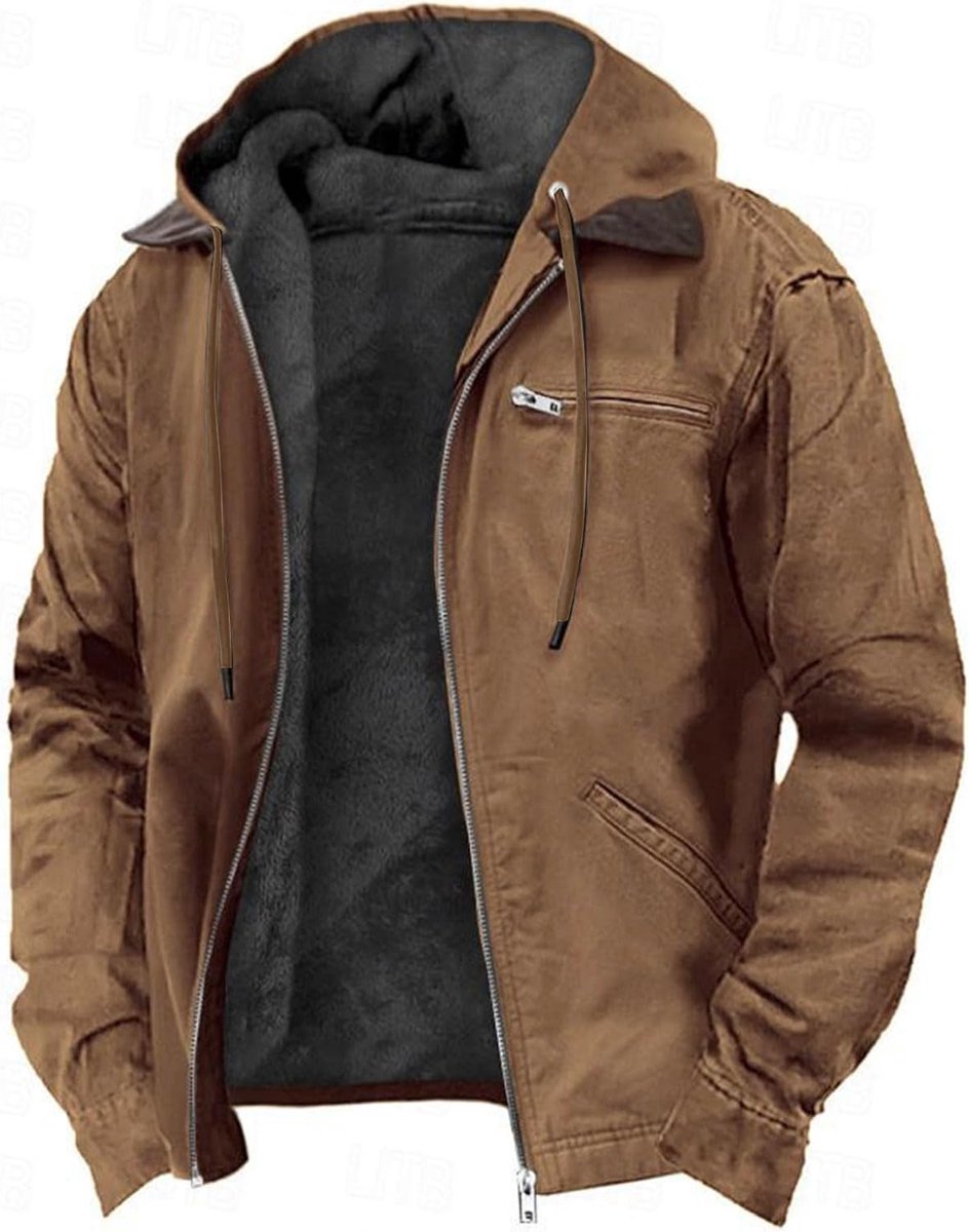 Herenjas met capuchon, nieuwe mode, 3D-print, casual, met ritssluiting, voor jongeren
