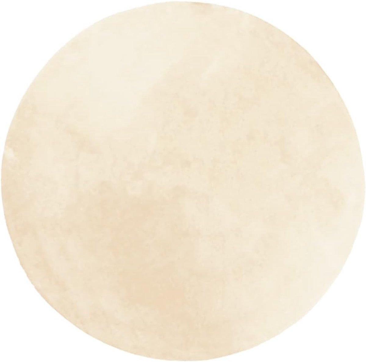 Huarte, laagpolig, zacht en wasbaar, crème, Ø 200 cm, rond tapijt van 100% polyester met antislip achterkant, moderne vachtlook en behaaglijk warm gevoel,