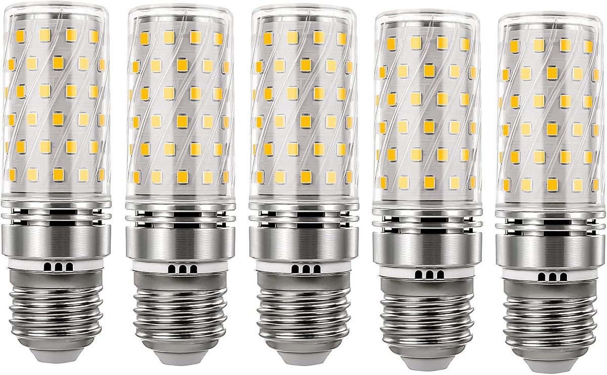 E27 LED maïslampen natuurlijk wit 4000K 7W AC100-265V LED maïslampen vervanging 70W halogeenlamp niet-dimbare kleine kaars schroeflamp 5 pack