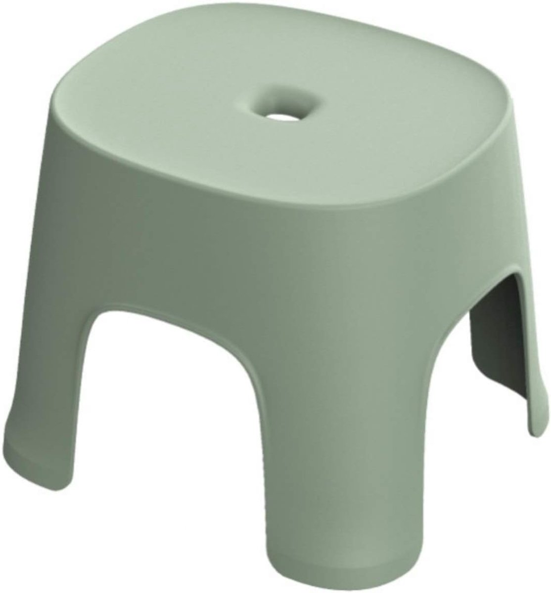 plastic kruk, badkamer antislip badkraan, verdikte volwassen kleine vierkante kruk 26x23x24cm (Color : Green)