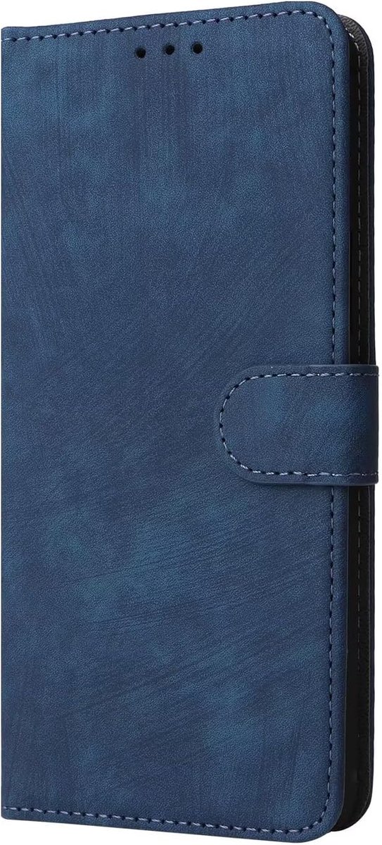 Hoesje voor Blackview Wave 8/ Wave 8C/ Oscal Flat 2, flip-telefoonhoesje met RFID-blokkering, magnetische sluiting, schokbestendige mobiele telefoonhoesje -blauw