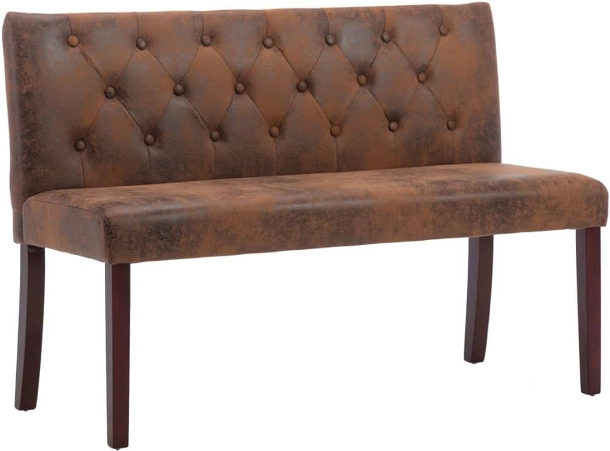 Exclusive - Bankje 120 cm kunstsuède bruin