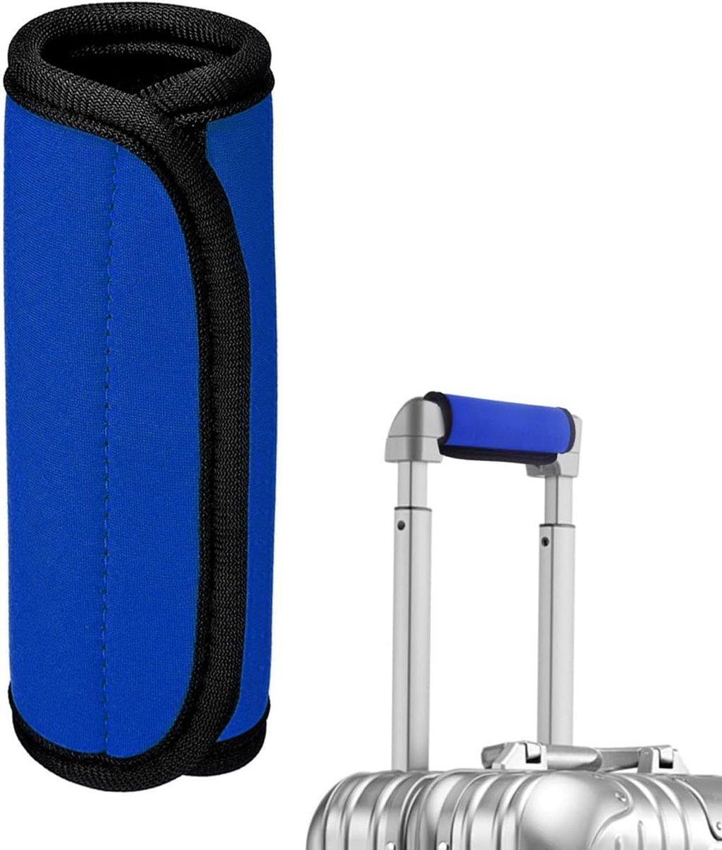 Koffergreepafdekking, 2 stuks, blauw, bagagegreep, beschermhoes