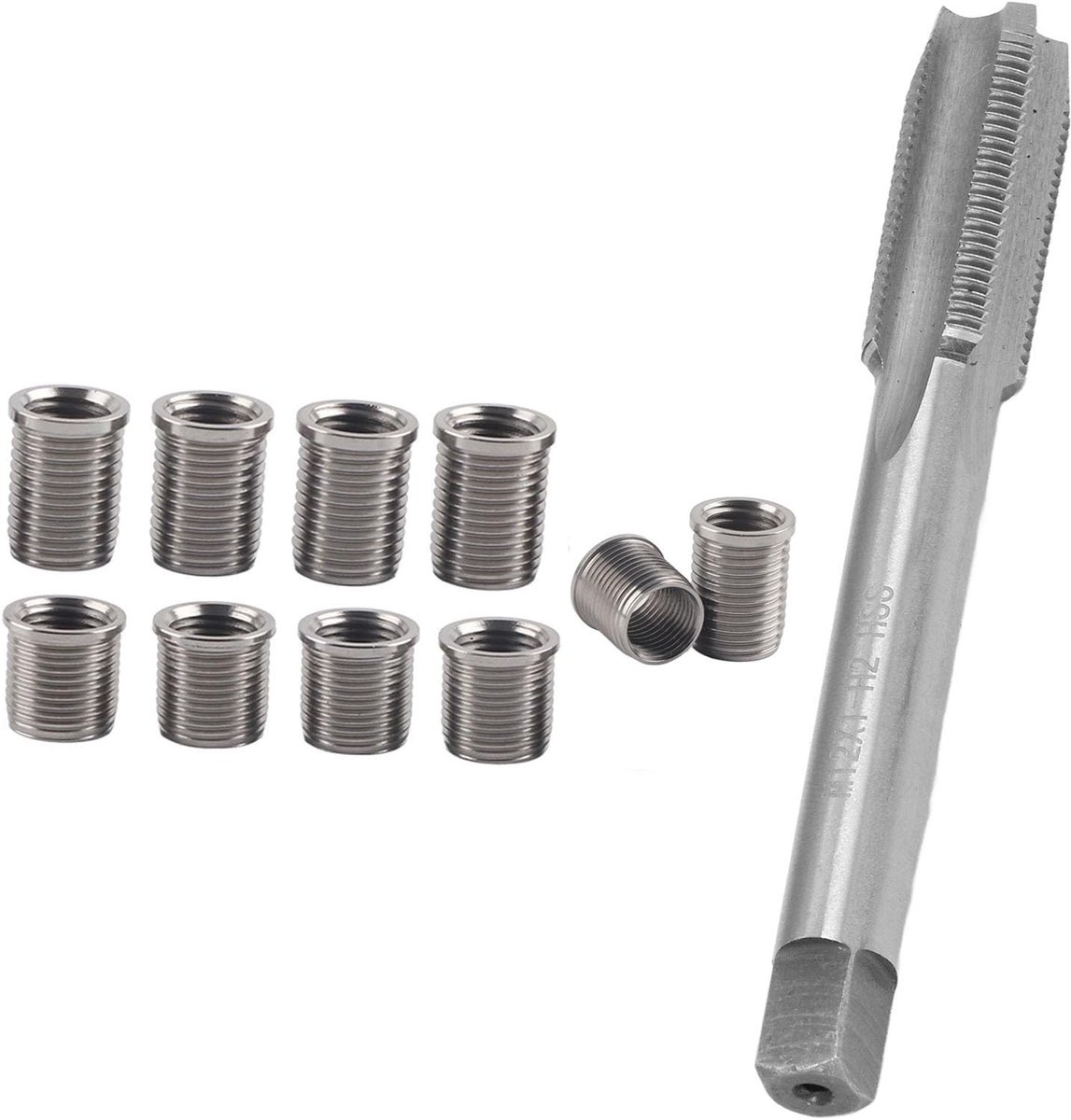 Bougiedraadreparatieset, M10x1.0 en M12x1.0 Professionele Ruimer Cilinder met Bout en Kraan voor Auto-onderhoud
