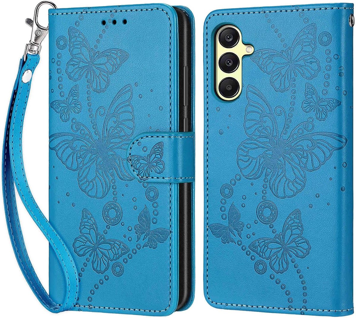 Telefoonhoesje voor Samsung Galaxy A25 5G, vlinderblauw