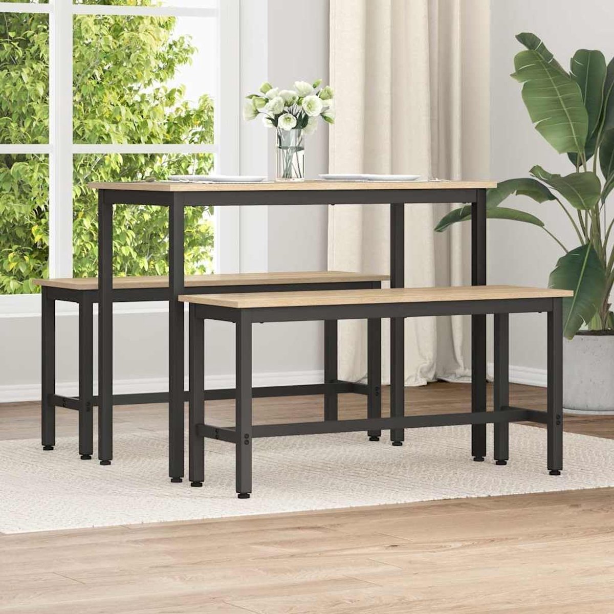 Set van 2 houtmateriaal Sonoma eiken 100x32.5x48.5 cm